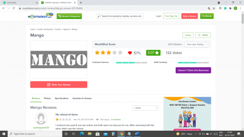 Mango Clothing Reviews