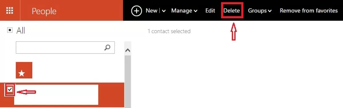 How to delete contacts in Hotmail