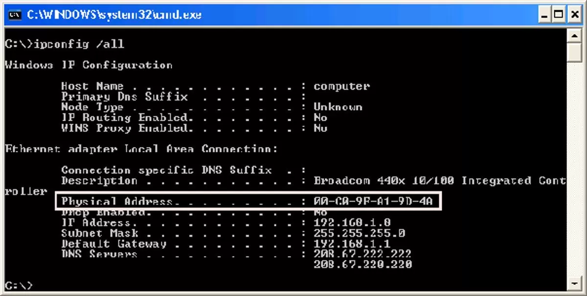 trace mac address